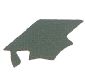 Hunter Green Graduation Confetti Shaped like Graduation Caps